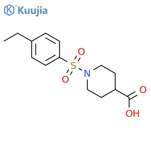 1-(4-Ethylphenyl)sulfonylpiperidine-4-carboxylic Acid structure