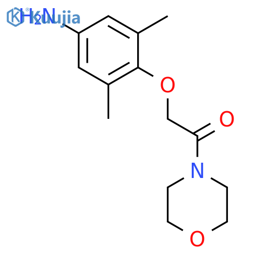 3,5-Dimethyl-4-(2-morpholin-4-yl-2-oxoethoxy)-phenylamine structure