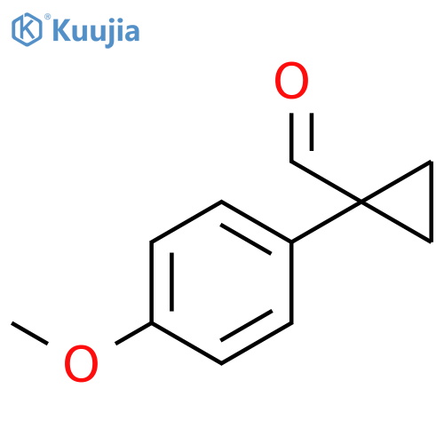 1-(4-methoxyphenyl)cyclopropane-1-carbaldehyde structure