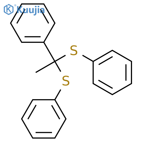 Benzene, 1,1'-[(1-phenylethylidene)bis(thio)]bis- structure