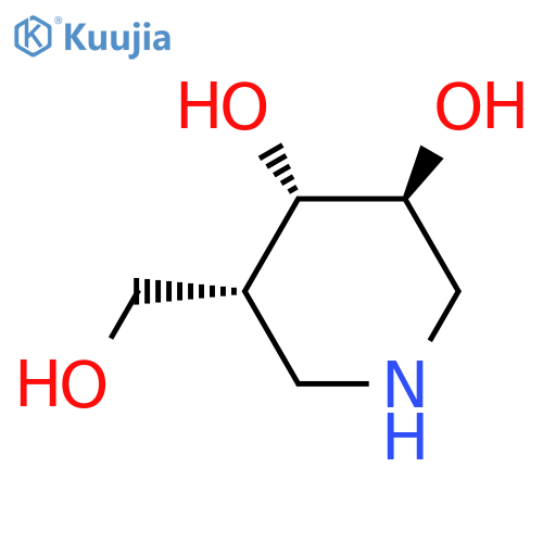 3,4-Piperidinediol,5-(hydroxymethyl)-, (3S,4S,5R)- structure