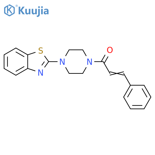 (2E)-1-4-(1,3-benzothiazol-2-yl)piperazin-1-yl-3-phenylprop-2-en-1-one structure