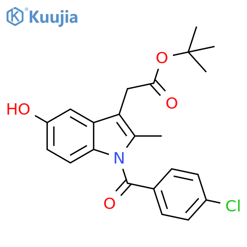 tert-butyl 2-(1-(4-chlorobenzoyl)-5-hydroxy-2-methyl-1H-indol-3-yl)acetate structure