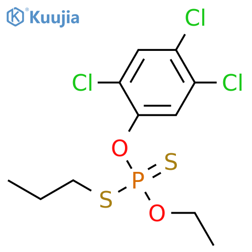 Phosphorodithioic acid, O-ethyl S-propyl O-(2,4,5-trichlorophenyl) ester structure