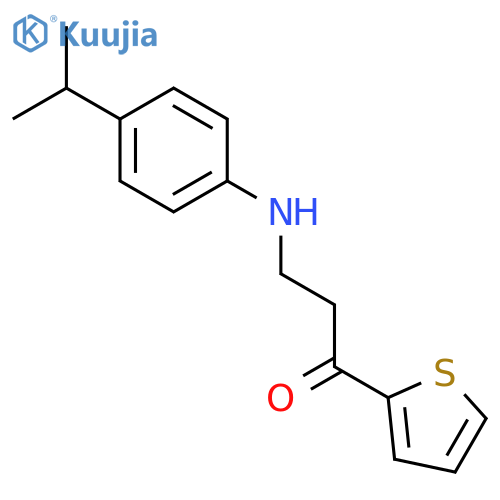 3-((4-Isopropylphenyl)amino)-1-(thiophen-2-yl)propan-1-one structure