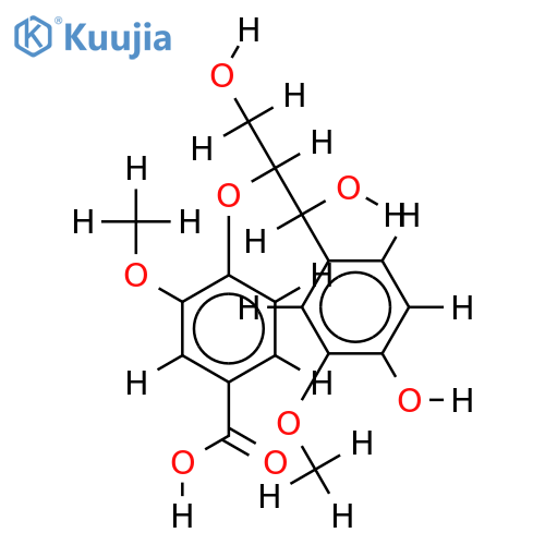 (+)-(7S,8S)-guaiacylglycerol-beta-vanilic acid ether structure