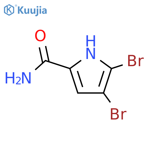 4,5-Dibromo-1H-pyrrole-2-carboxylic acid,9CI-amide structure