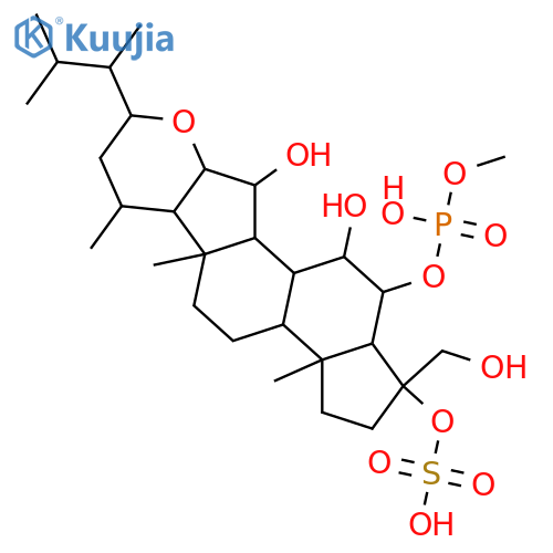 5(4→3)-Abeo-16,23-epoxyergostane-3,4,6,7,15-pentol; (3β,5α,6β,7β,15β,16α,23R,24S)-form, 15-(Methylphosphate), 3-sulfate structure