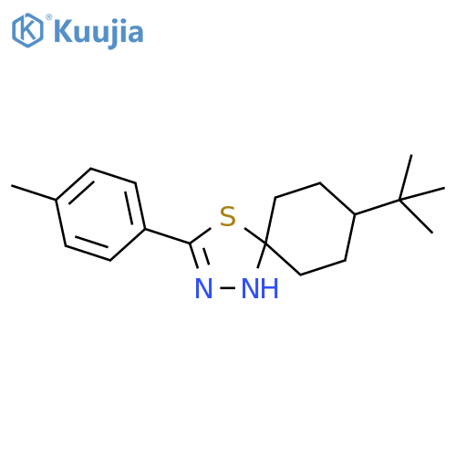 4-Thia-1,2-diazaspiro[4.5]dec-2-ene,8-(1,1-dimethylethyl)-3-(4-methylphenyl)- structure