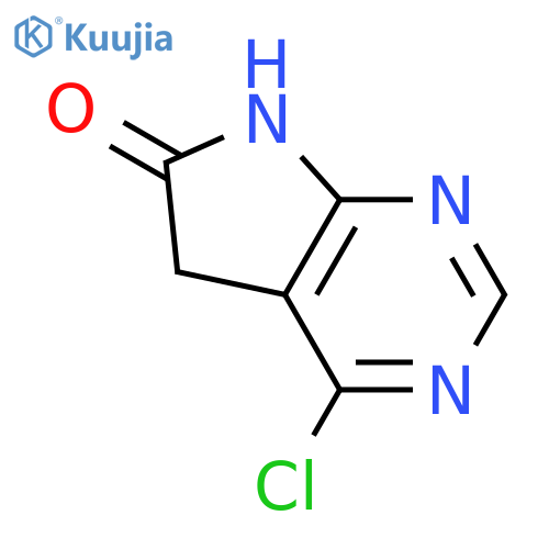 4-chloro-5H,6H,7H-pyrrolo[2,3-d]pyrimidin-6-one structure