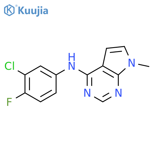 N-(3-Chloro-4-fluorophenyl)-7-methyl-7H-pyrrolo[2,3-d]pyrimidin-4-amine structure