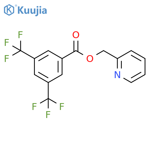 Benzoic acid, 3,5-bis(trifluoromethyl)-, 2-pyridinylmethyl ester structure