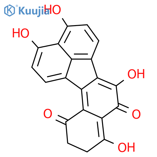 2,3-Dihydro-5,6,9,10-tetrahydroxy-benzo[j]fluoranthene-1,4-dione structure
