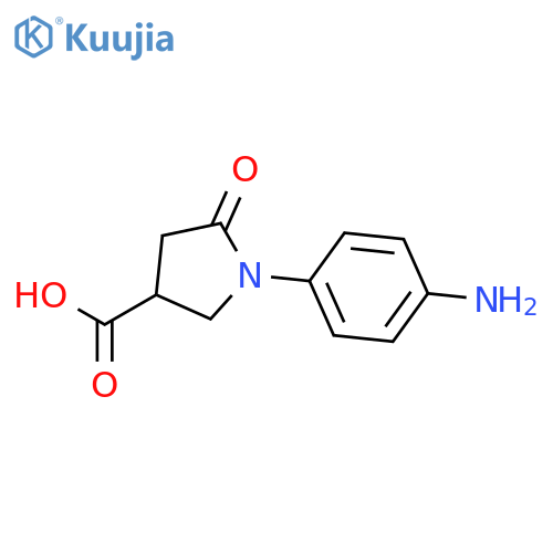 1-(4-aminophenyl)-5-oxo-3-pyrrolidinecarboxylic Acid structure