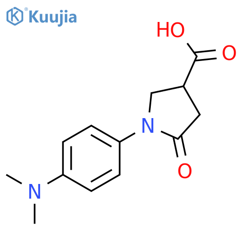 1-[4-(dimethylamino)phenyl]-5-oxopyrrolidine-3-carboxylic acid structure