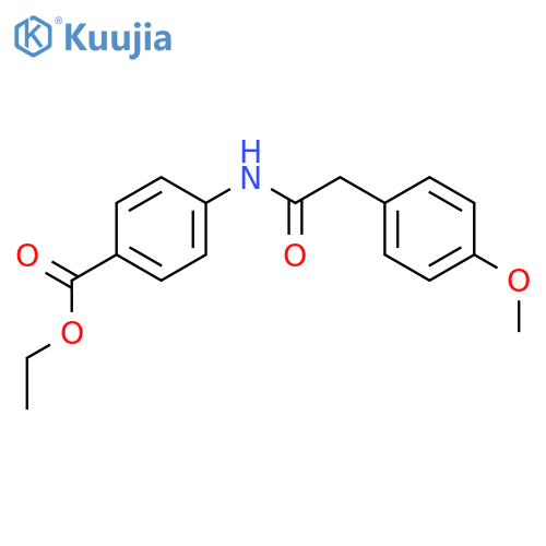 ethyl 4-{[(4-methoxyphenyl)acetyl]amino}benzoate structure