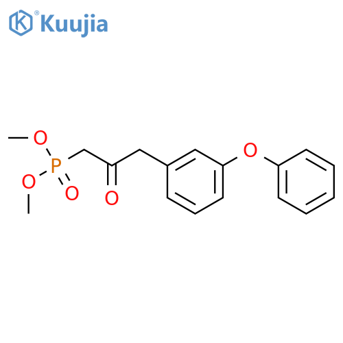 Phosphonic acid, [2-oxo-3-(3-phenoxyphenyl)propyl]-, dimethyl ester structure
