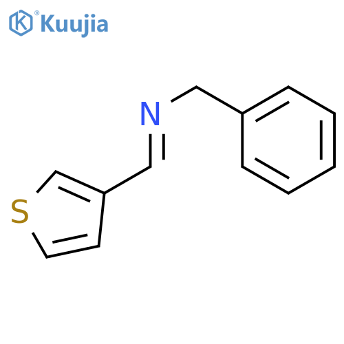 Benzenemethanamine, N-(3-thienylmethylene)- structure
