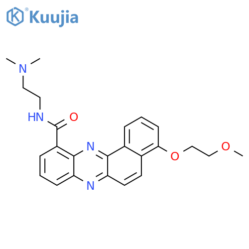 Benzo[a]phenazine-11-carboxamide,N-[2-(dimethylamino)ethyl]-4-(2-methoxyethoxy)- structure