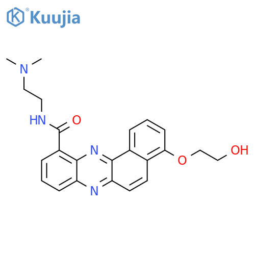 Benzo[a]phenazine-11-carboxamide,N-[2-(dimethylamino)ethyl]-4-(2-hydroxyethoxy)- structure