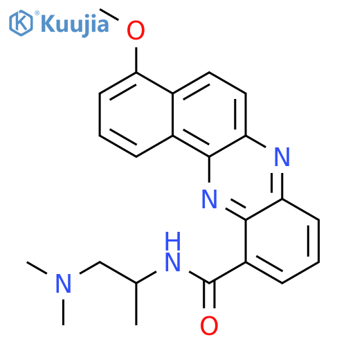 Benzo[a]phenazine-11-carboxamide,N-[(1R)-2-(dimethylamino)-1-methylethyl]-4-methoxy- structure