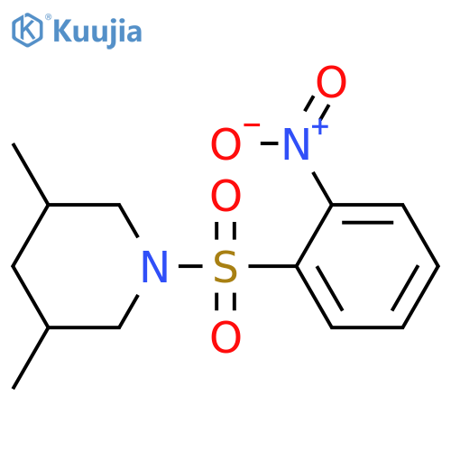 3,5-dimethyl-1-[(2-nitrophenyl)sulfonyl]piperidine structure