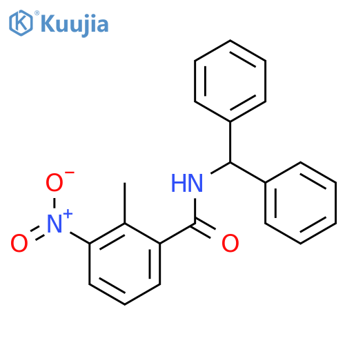 N-(diphenylmethyl)-2-methyl-3-nitrobenzamide structure
