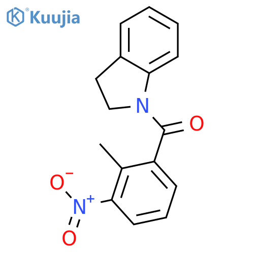 1-(2-methyl-3-nitrobenzoyl)indoline structure