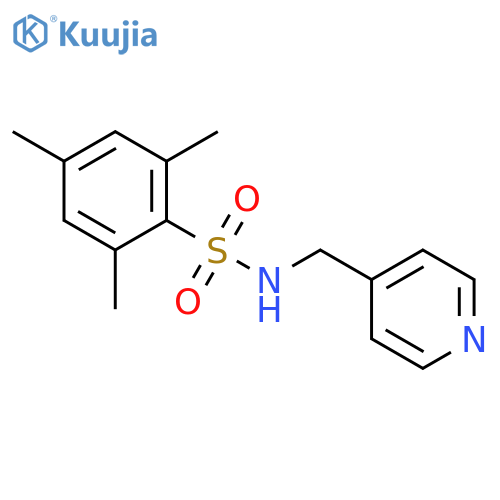 2,4,6-trimethyl-N-(pyridin-4-yl)methylbenzene-1-sulfonamide structure