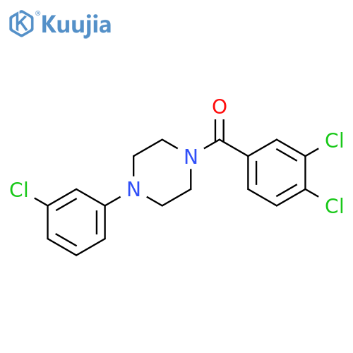 1-(3-chlorophenyl)-4-(3,4-dichlorobenzoyl)piperazine structure