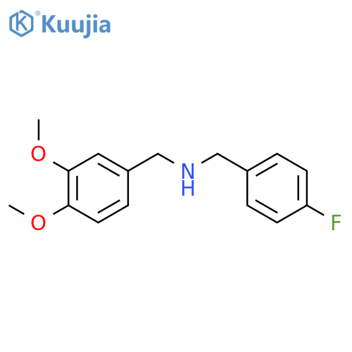 N-(3,4-Dimethoxybenzyl)-1-(4-fluorophenyl)methanamine structure