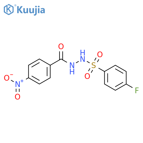 4-fluoro-N'-(4-nitrobenzoyl)benzenesulfonohydrazide structure