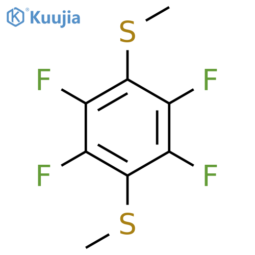 Benzene, 1,2,4,5-tetrafluoro-3,6-bis(methylthio)- structure