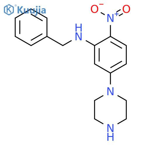 N-Benzyl-2-nitro-5-piperazin-1-ylaniline structure