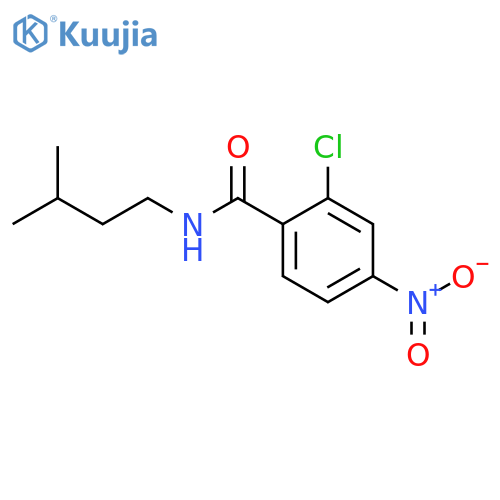2-chloro-N-(3-methylbutyl)-4-nitrobenzamide structure