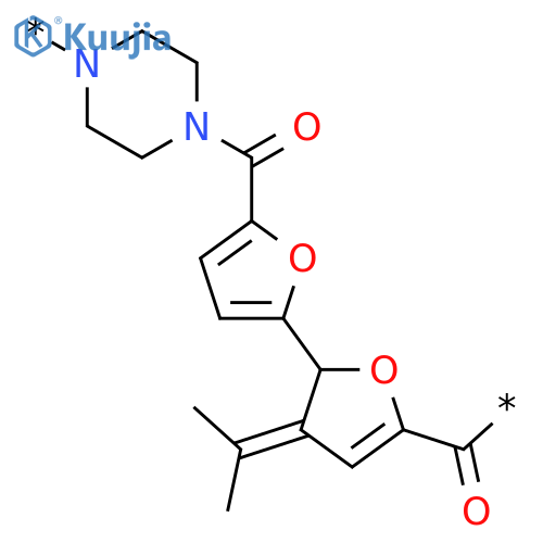 Poly[1,4-piperazinediylcarbonyl-2,5-furandiyl(1-methylethylidene)-2,5-furandiylcarbonyl] structure