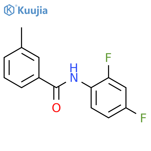 N-(2,4-Difluorophenyl)-3-methylbenzamide, 97% structure