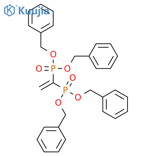 Phosphonic acid, ethenylidenebis-, tetrakis(phenylmethyl) ester structure