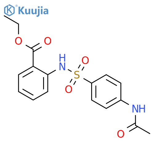 ethyl 2-({[4-(acetylamino)phenyl]sulfonyl}amino)benzoate structure