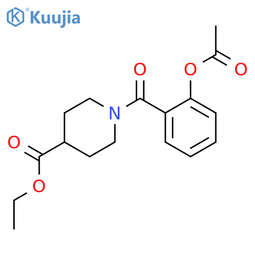 ethyl 1-[2-(acetyloxy)benzoyl]piperidine-4-carboxylate structure