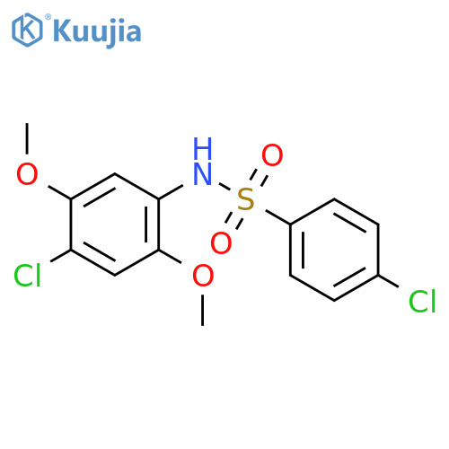 4-chloro-N-(4-chloro-2,5-dimethoxyphenyl)benzenesulfonamide structure