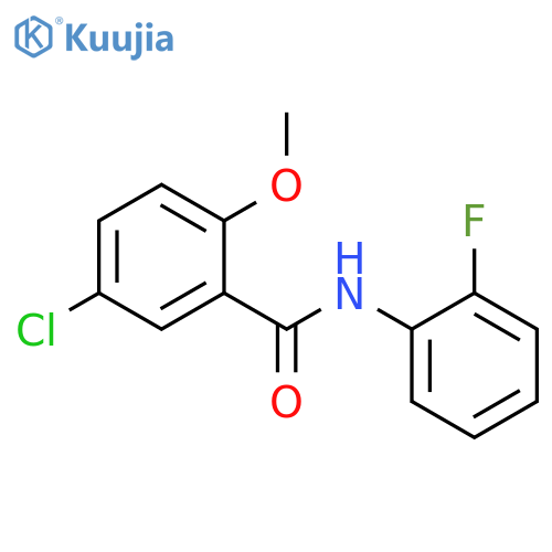 5-chloro-N-(2-fluorophenyl)-2-methoxybenzamide structure