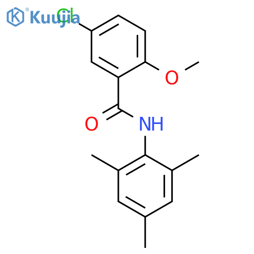 5-chloro-2-methoxy-N-(2,4,6-trimethylphenyl)benzamide structure