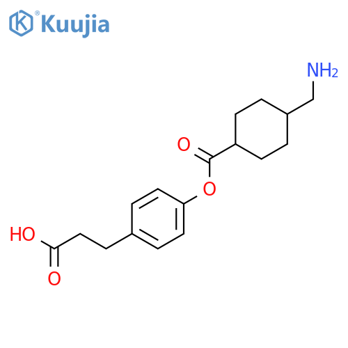3-(4-((trans-4-(Aminomethyl)cyclohexanecarbonyl)oxy)phenyl)propanoic acid structure