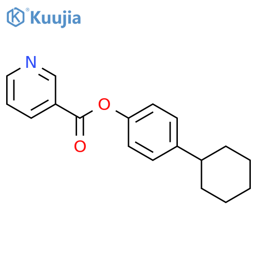 4-cyclohexylphenyl pyridine-3-carboxylate structure