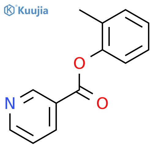 3-Pyridinecarboxylic acid, 2-methylphenyl ester structure