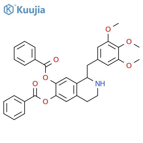 6,7-Isoquinolinediol,1,2,3,4-tetrahydro-1-[(3,4,5-trimethoxyphenyl)methyl]-, 6,7-dibenzoate structure