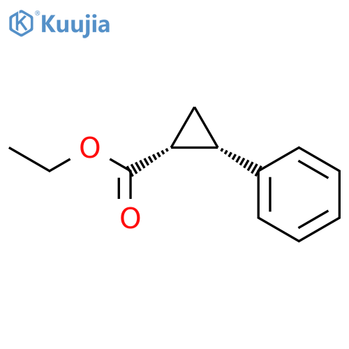 Cyclopropanecarboxylic acid, 2-phenyl-, ethyl ester, (1R,2S)- structure