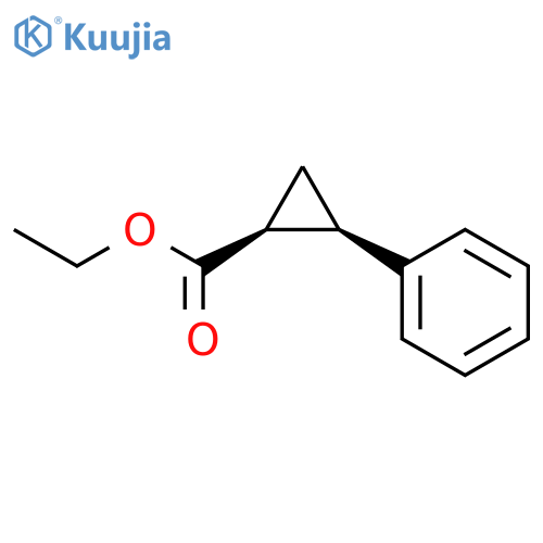 Cyclopropanecarboxylic acid, 2-phenyl-, ethyl ester, (1S,2R)- structure