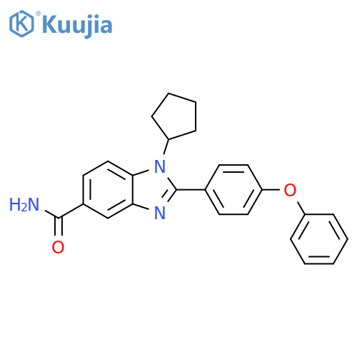 1H-Benzimidazole-5-carboxamide, 1-cyclopentyl-2-(4-phenoxyphenyl)- structure